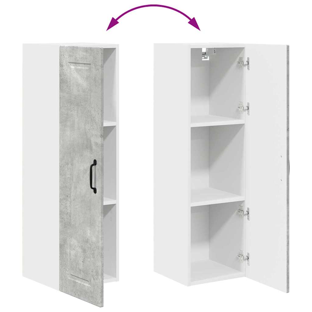 Kitchen Wall Cabinet with Shelf Concrete Grey 30 x 31 x 100 cm