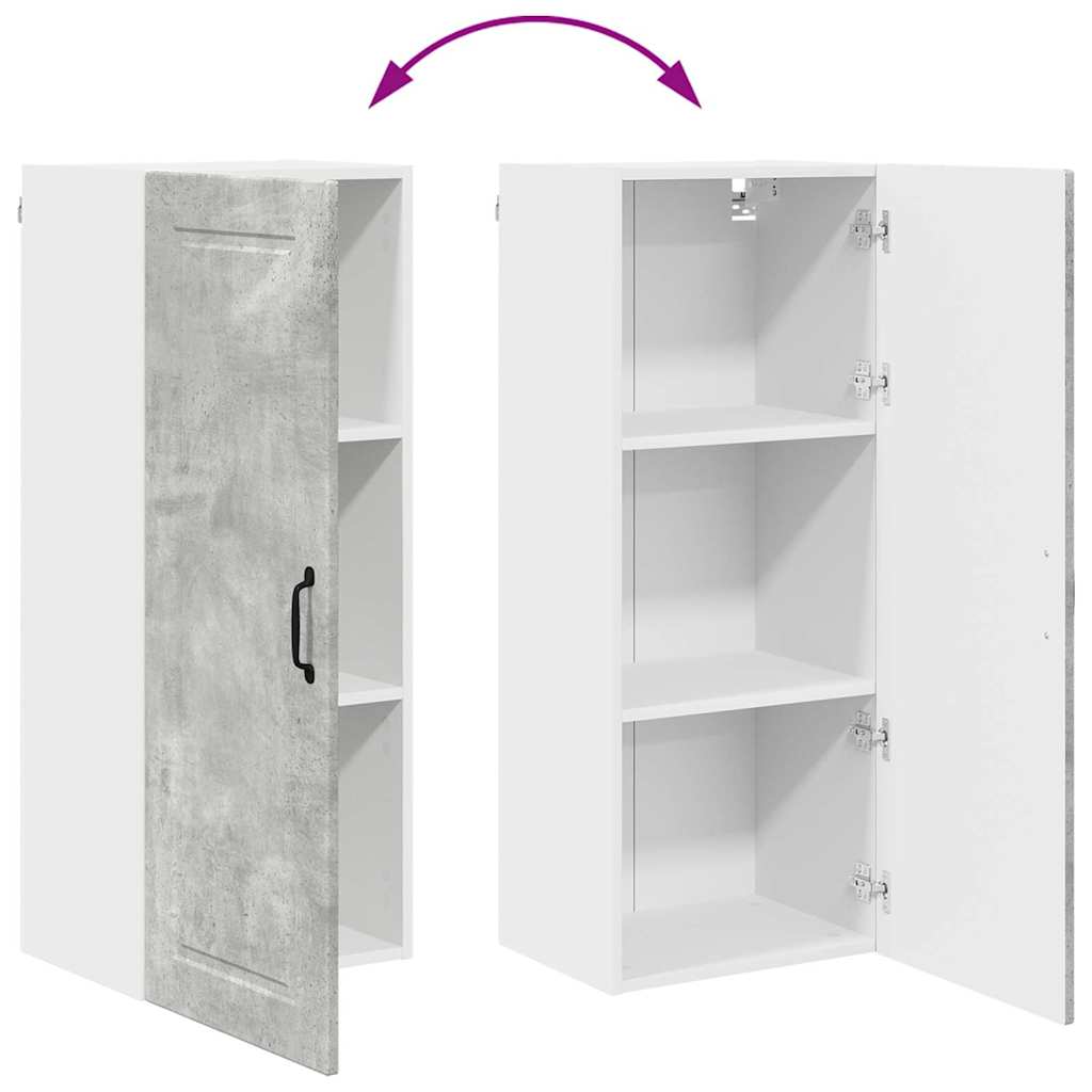 Kitchen Wall Cabinet with Shelf Concrete Grey 40 x 31 x 100 cm