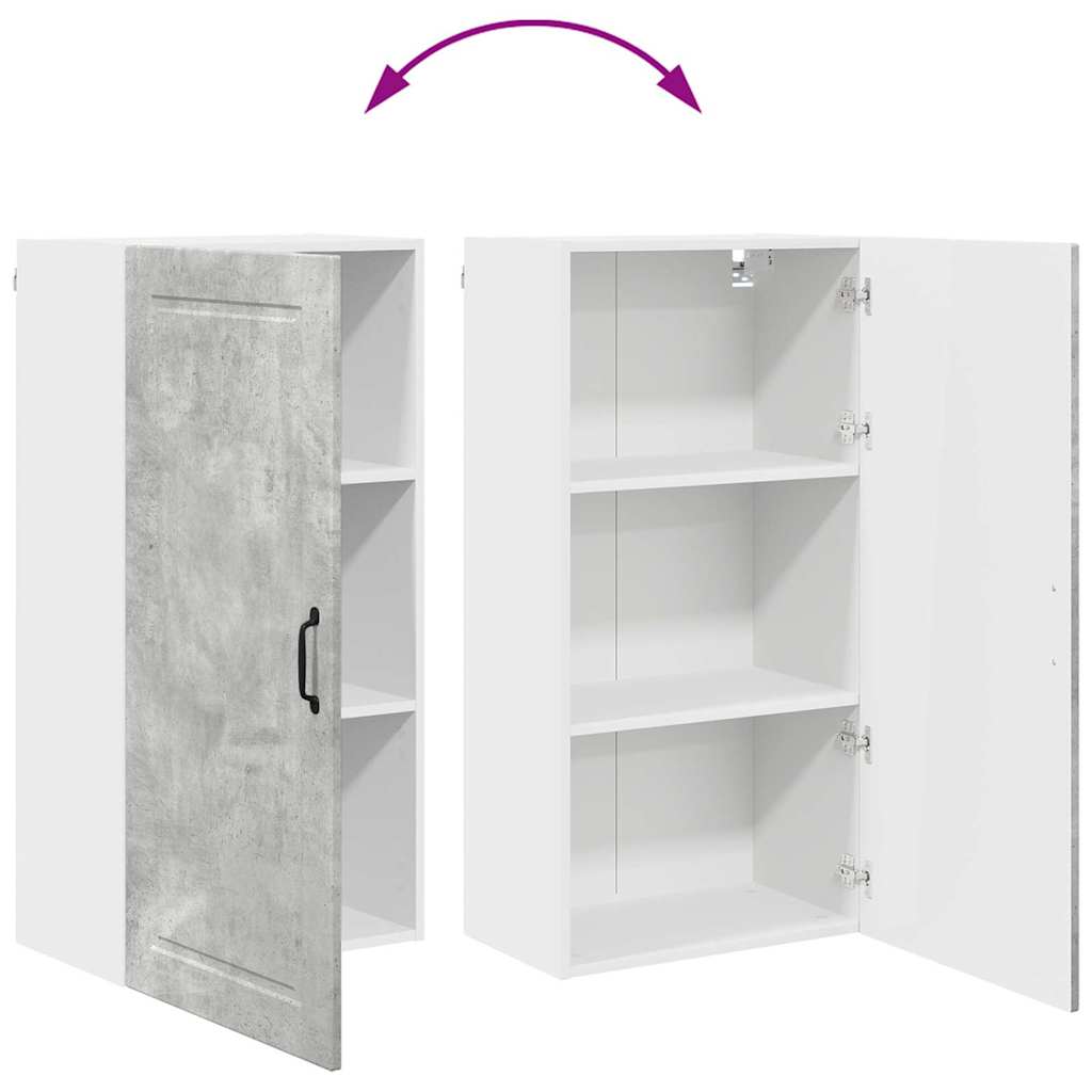 Kitchen Wall Cabinet with Shelf Concrete Grey 50 x 31 x 100 cm