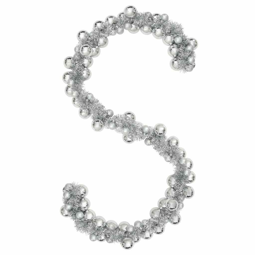 Christmas Ball Garland Silver 186 cm Polystyrene