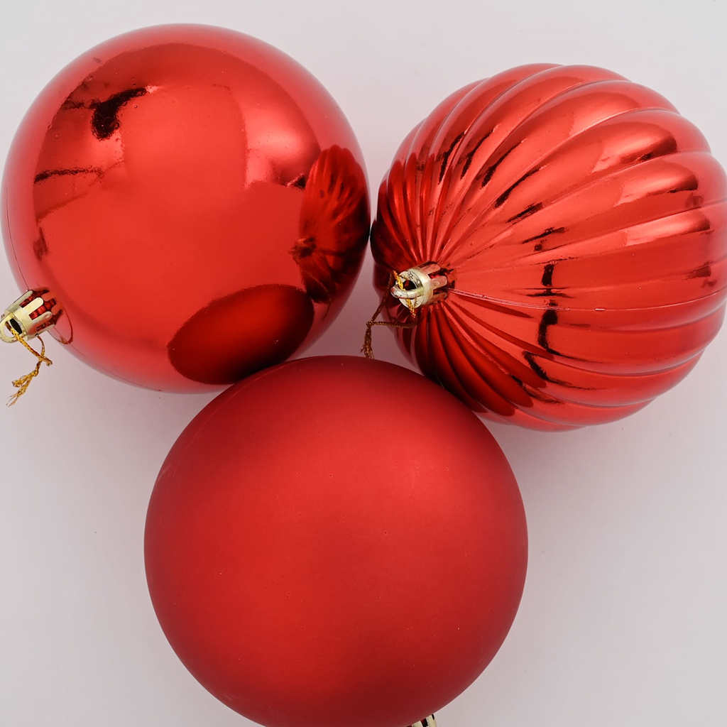 Christmas Bauble Set 3 pcs Red