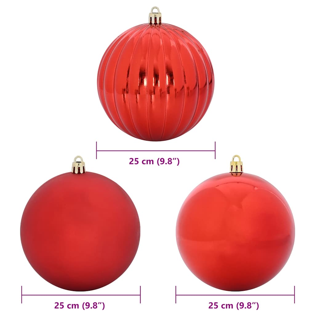 Christmas Bauble Set 3 pcs Red