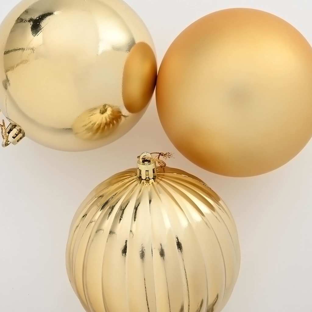 Christmas Bauble Set 3 pcs Gold