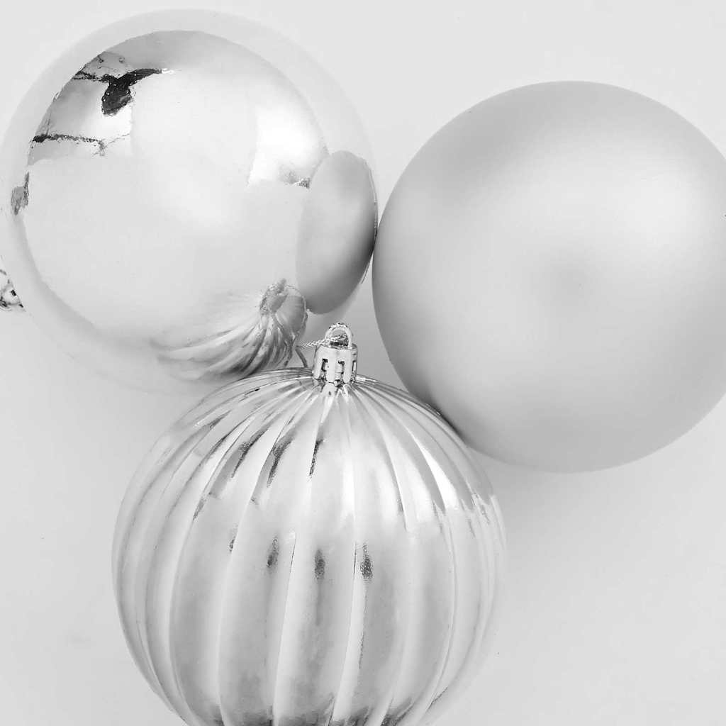 Christmas Bauble Set Other 3 pcs Silver Ø 25 cm