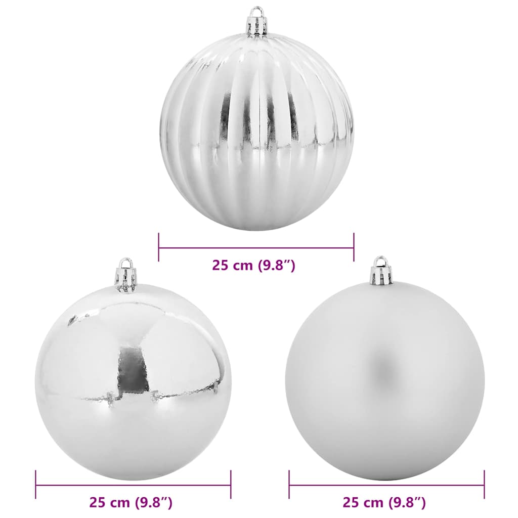 Christmas Bauble Set Other 3 pcs Silver Ø 25 cm