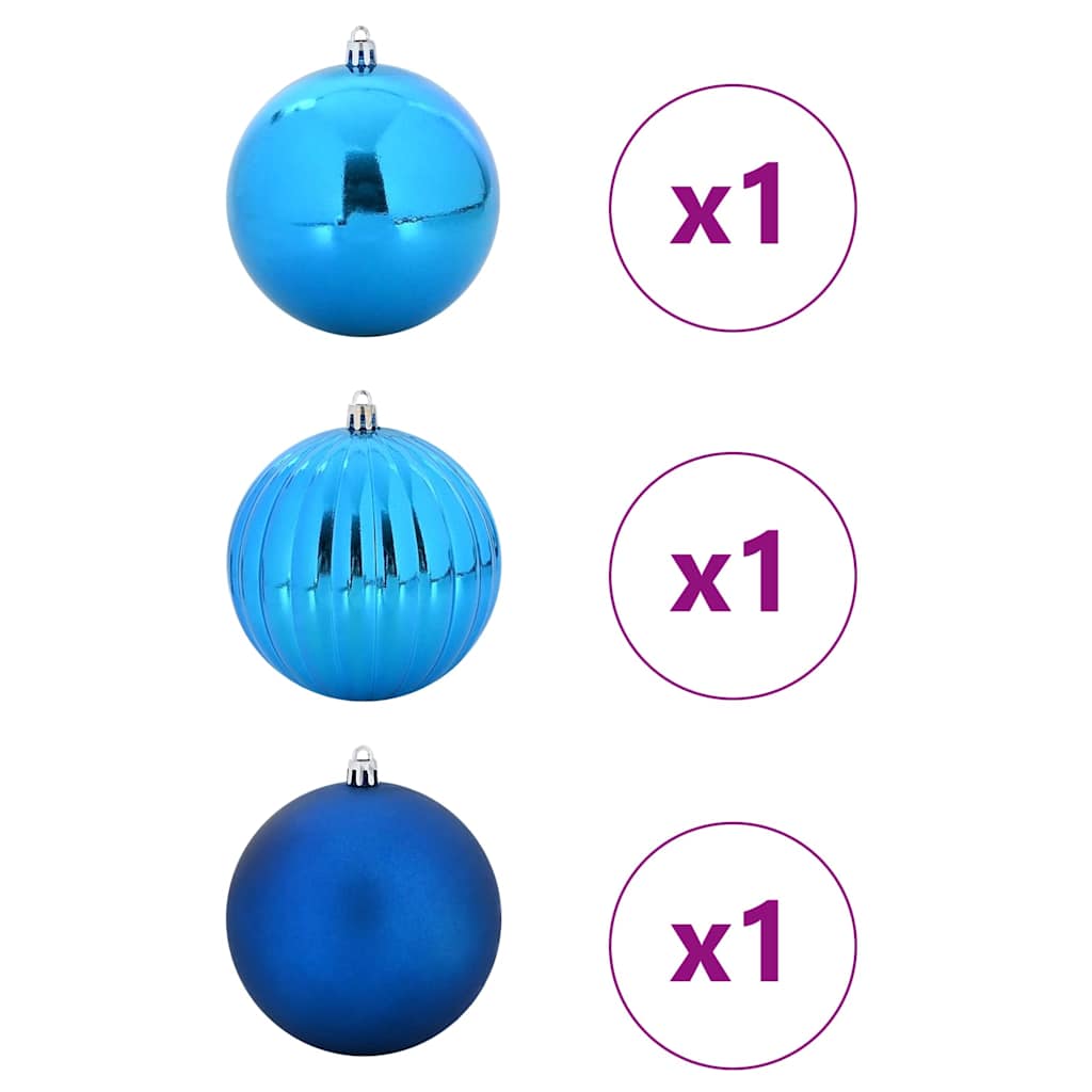 Christmas Bauble Set 3 pcs Blue