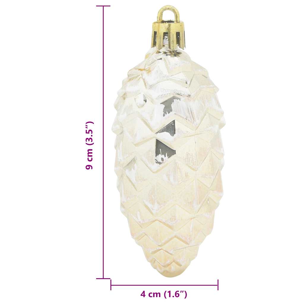 Christmas Tree Decoration 40 pcs Champagne