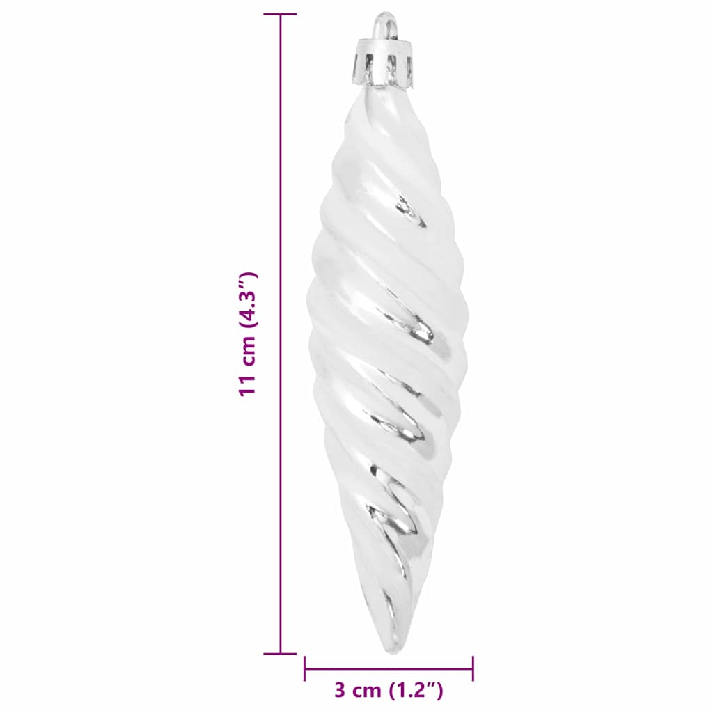 Christmas Tree Decoration 40 pcs Silver