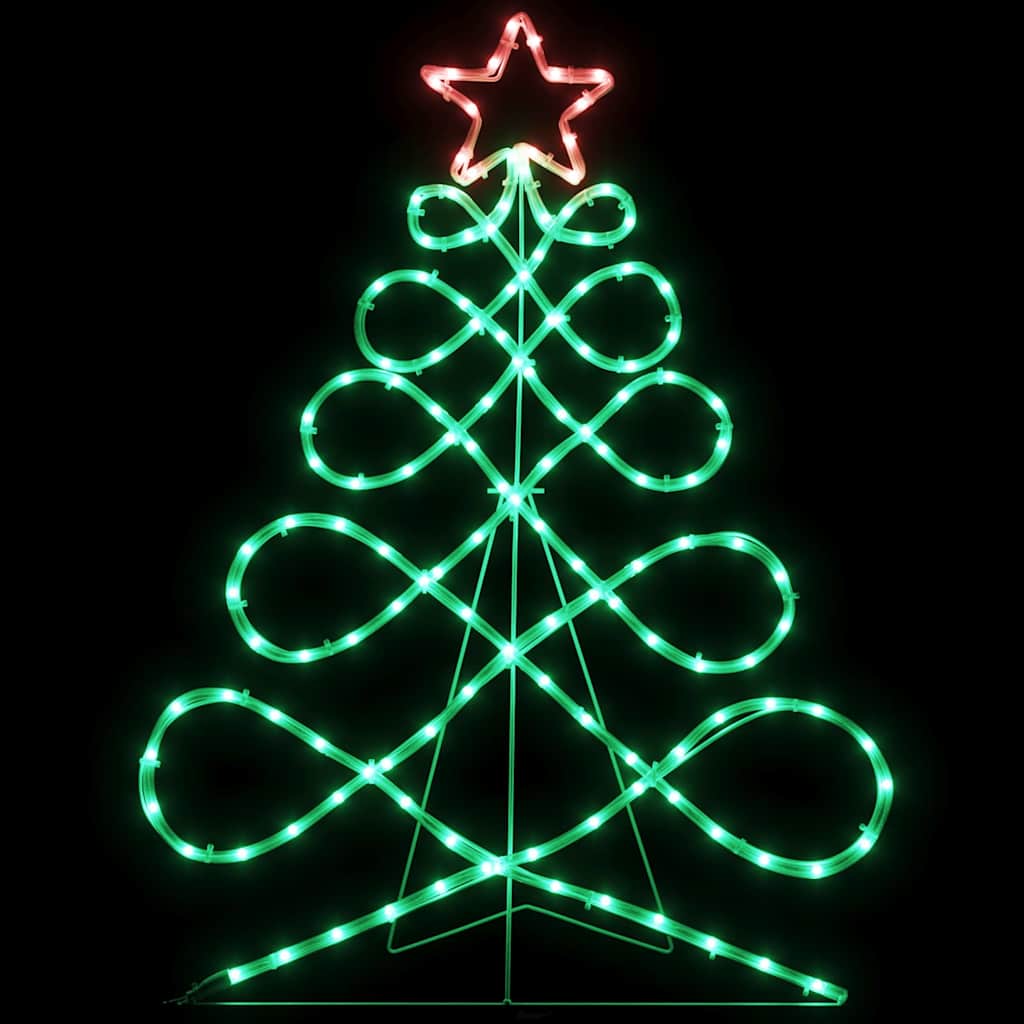 Christmas Tree Shape Light Multicolour 80 x 56 cm PVC