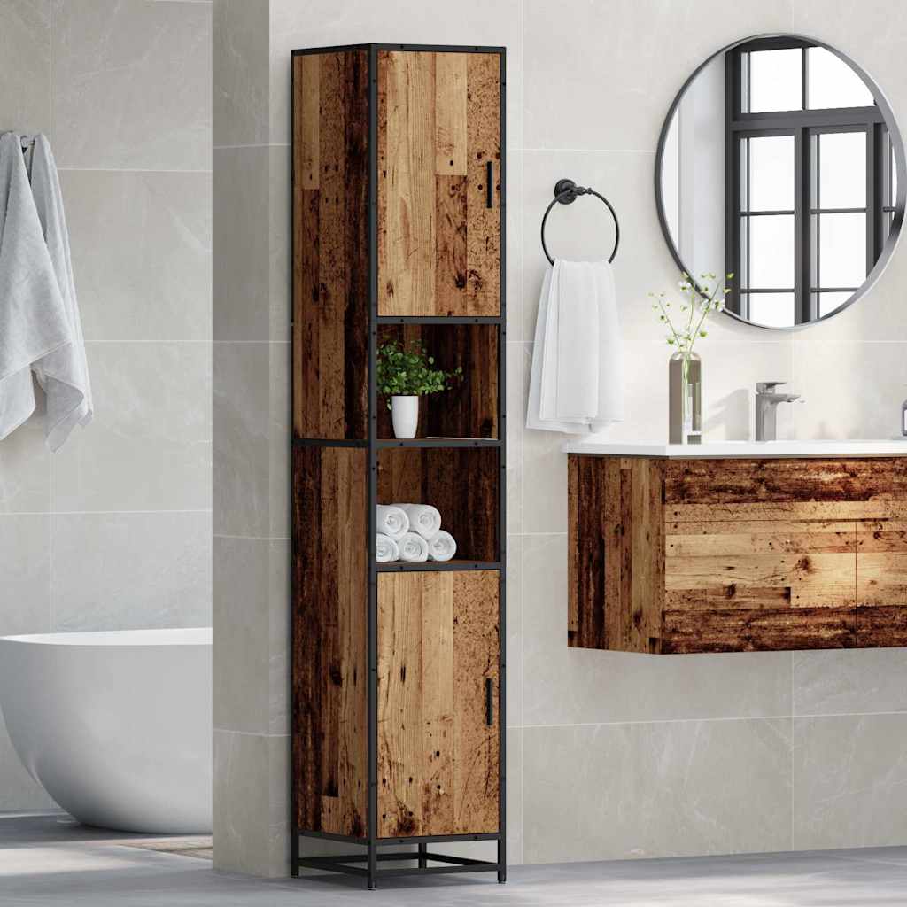 Bathroom Cabinet Old wood 35 x 37.5 x 188.5 cm Engineered wood