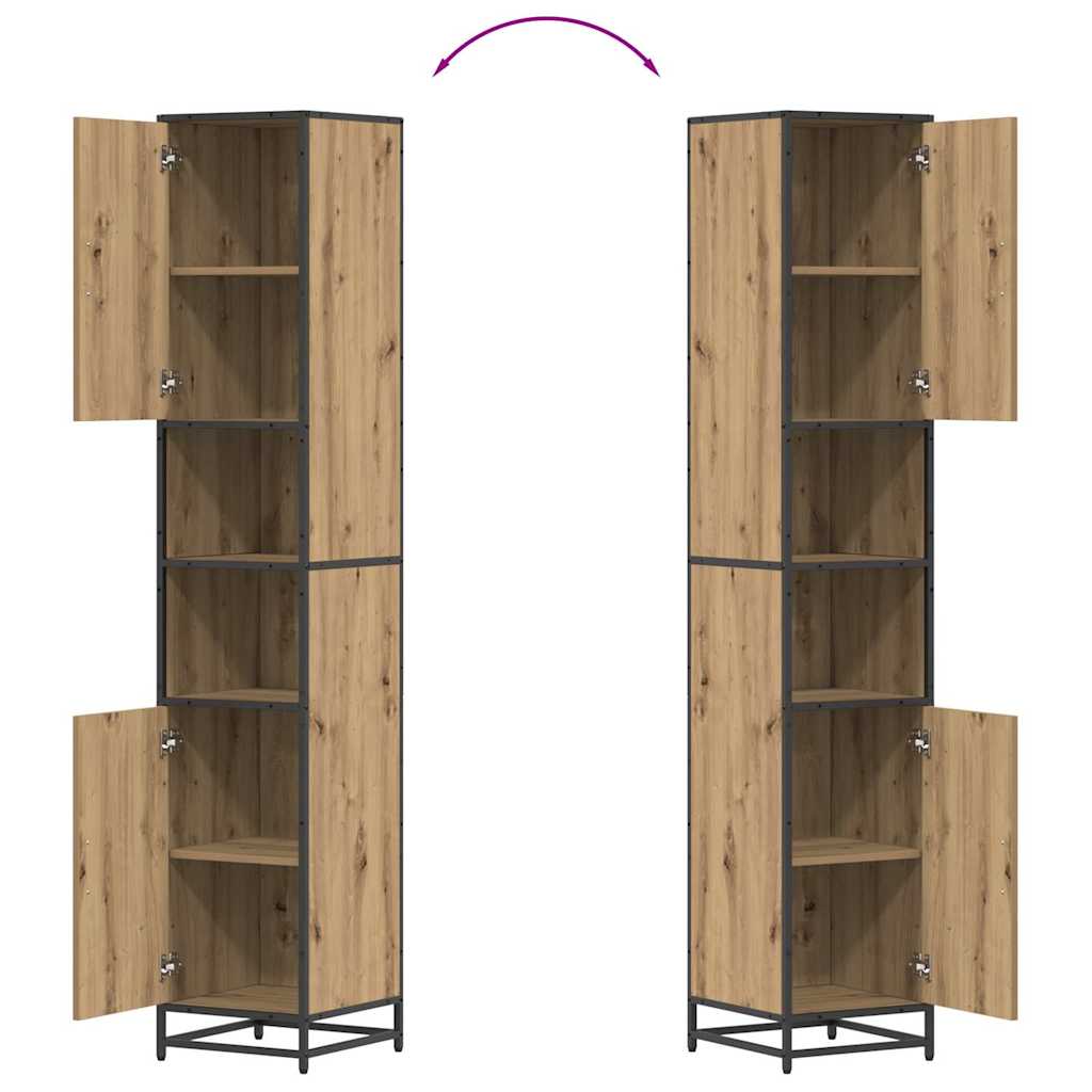 Bathroom Cabinet with Shelf Artisan oak 35 x 37.5 x 188.5 cm