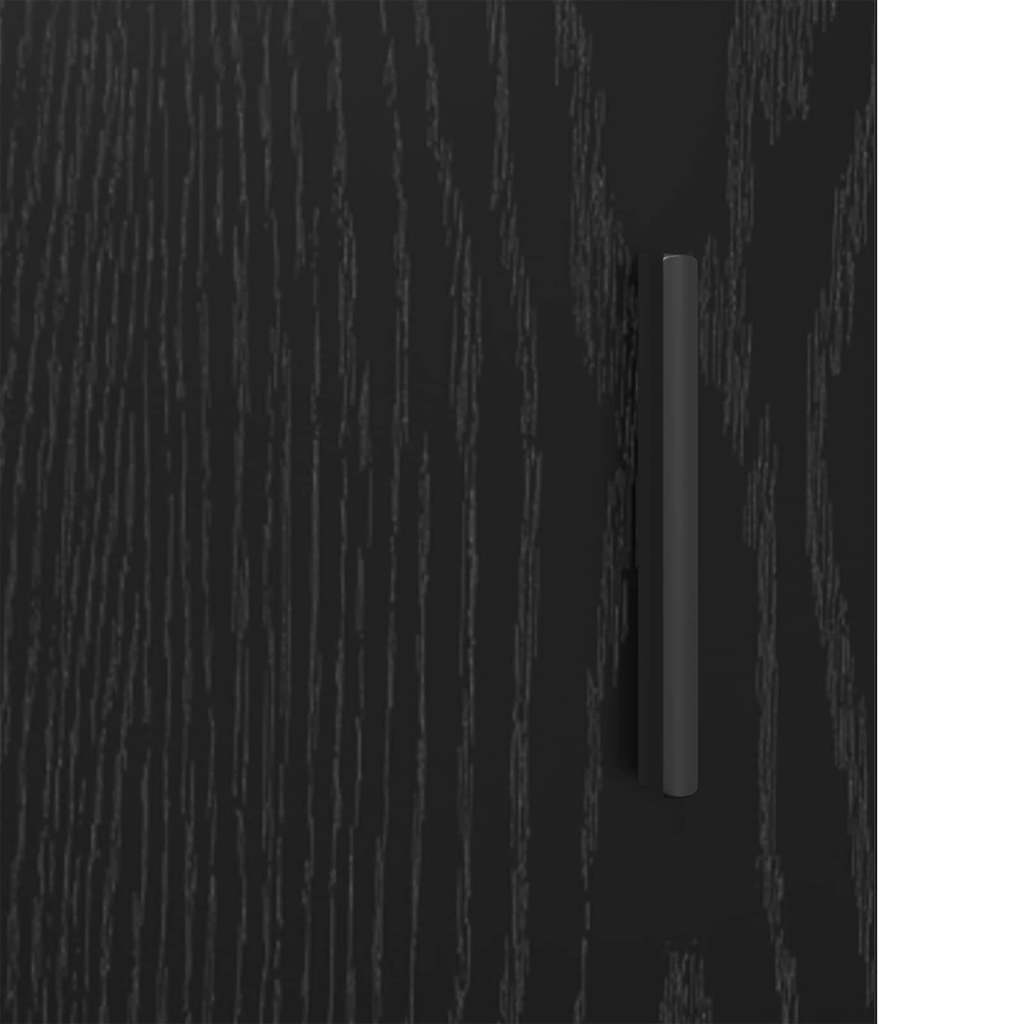 Bathroom Cabinet Black oak 35 x 37.5 x 188.5 cm Engineered wood