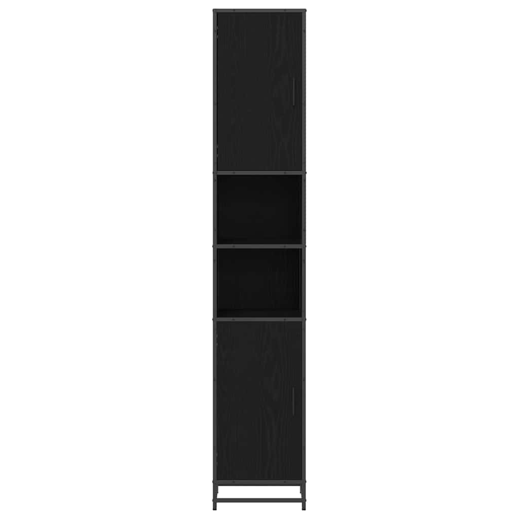 Bathroom Cabinet Black oak 35 x 37.5 x 188.5 cm Engineered wood