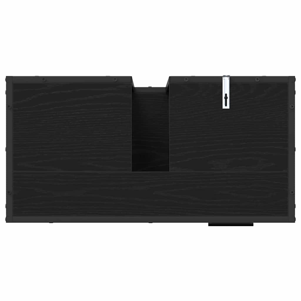 Bathroom Furniture Set 2 pcs Black oak 65 x 33 x 60 cm