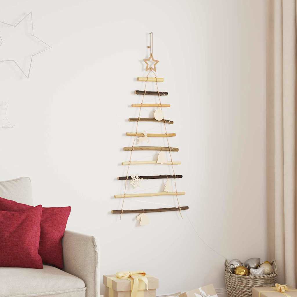 Christmas Tree with 30 LEDs Natural 90 cm Solid Ash wood