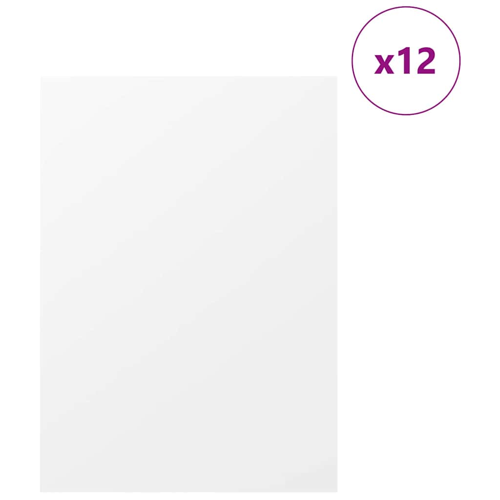 Decor Panels 12 pcs White 30 x 42 x 0.3 cm Engineered wood