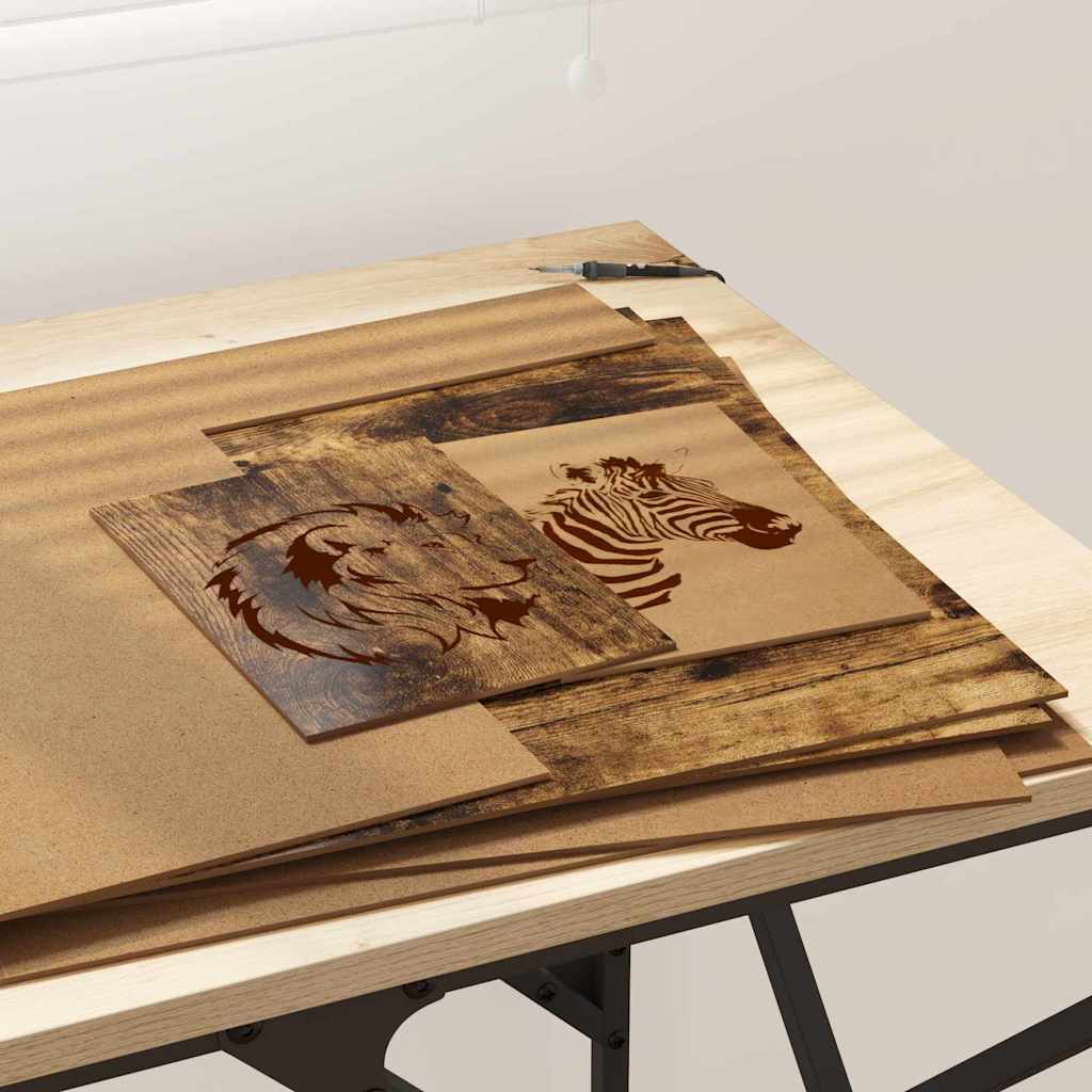 Decor Panels 50 pcs Smoked oak 40 x 60 x 0.3 cm Engineered wood