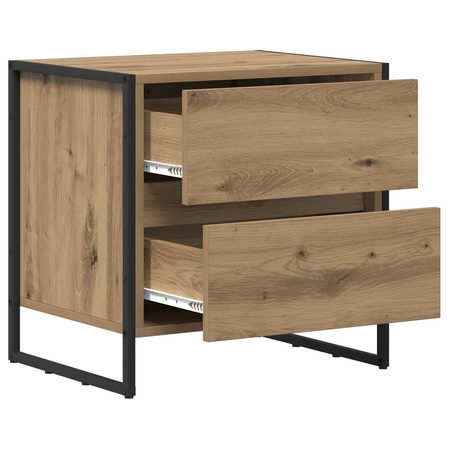 Bedside Table with Drawer 2 pcs Artisian Oak 50 x 39.5 x 50 cm