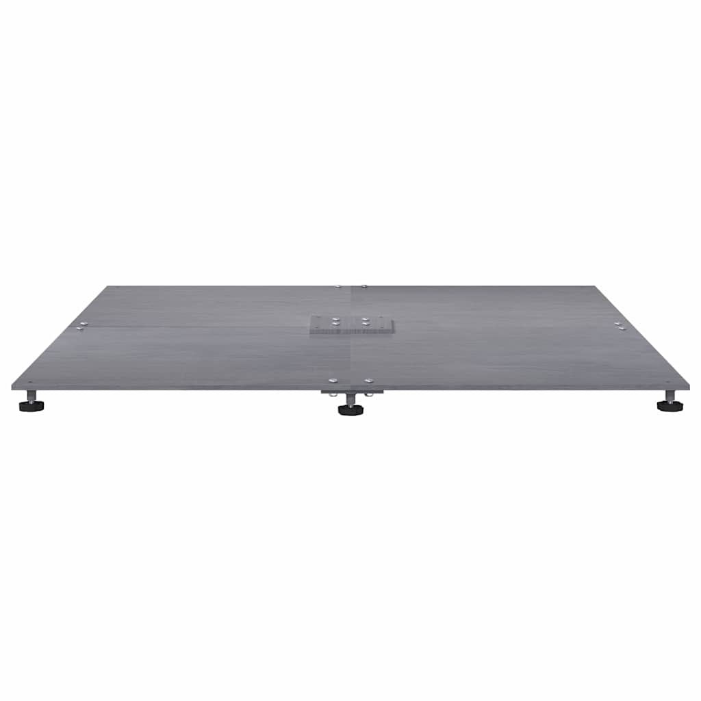 Parasol Base Dark grey wood look 100 x 100 x 4 cm Steel