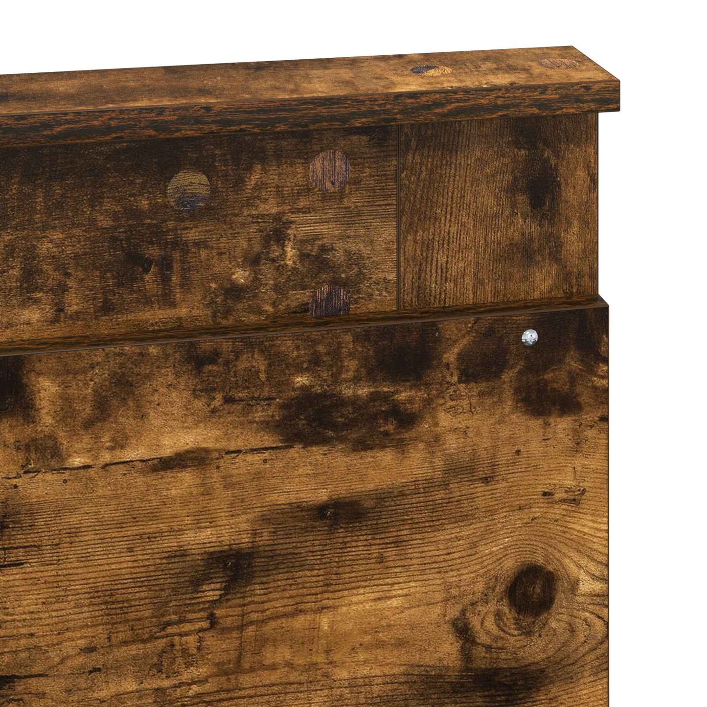 Bed Frame with Drawer Smoked Oak 120 x 190 cm Solid Pine Wood