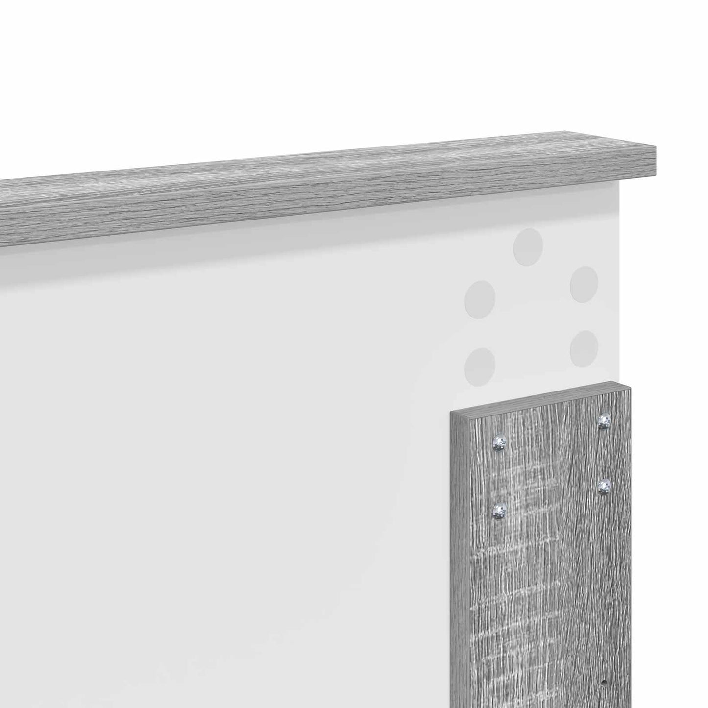 Bed Frame Grey Sonoma 160 x 200 cm Solid Pine Wood