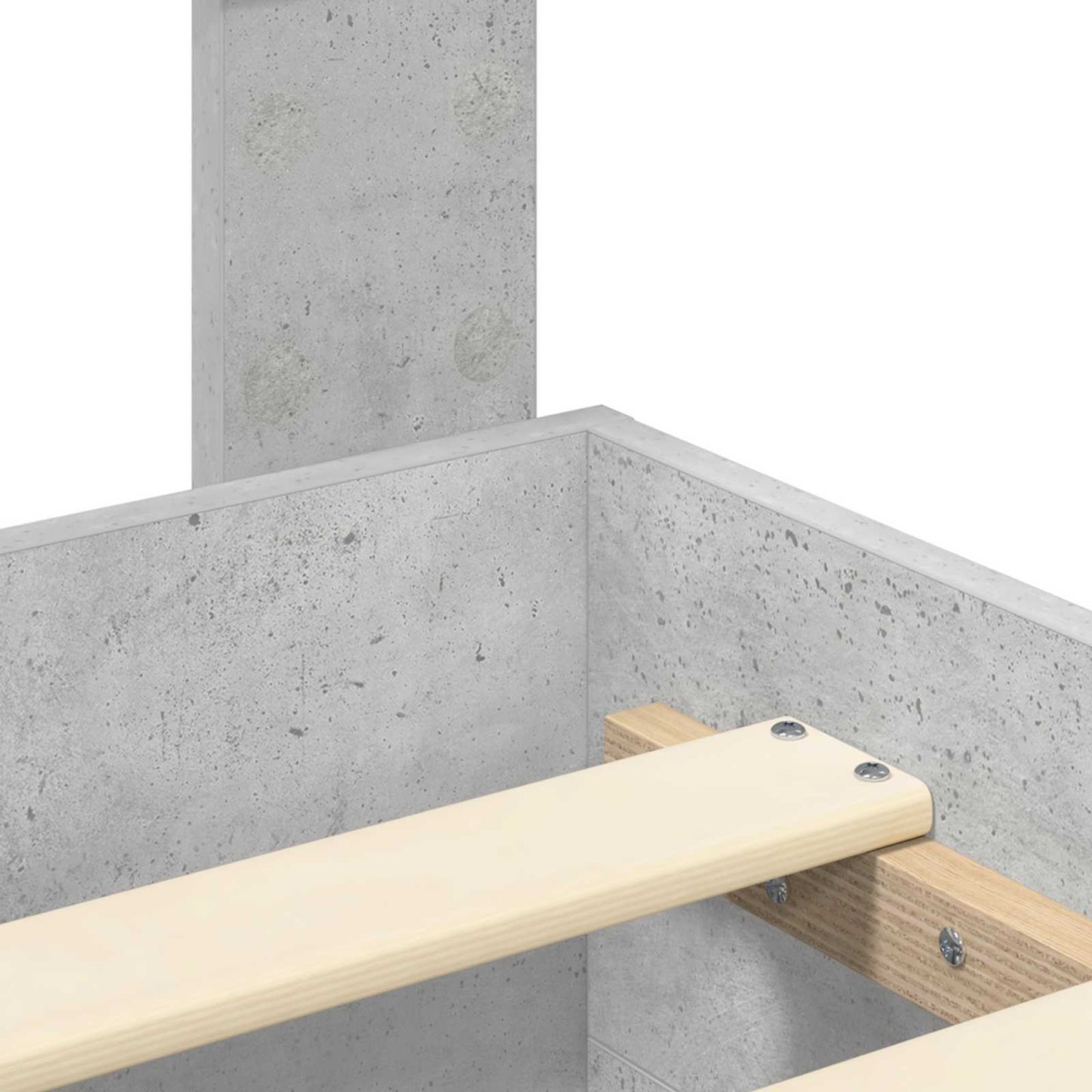 Bed Frame Concrete Grey 180 x 200 cm Engineered Wood