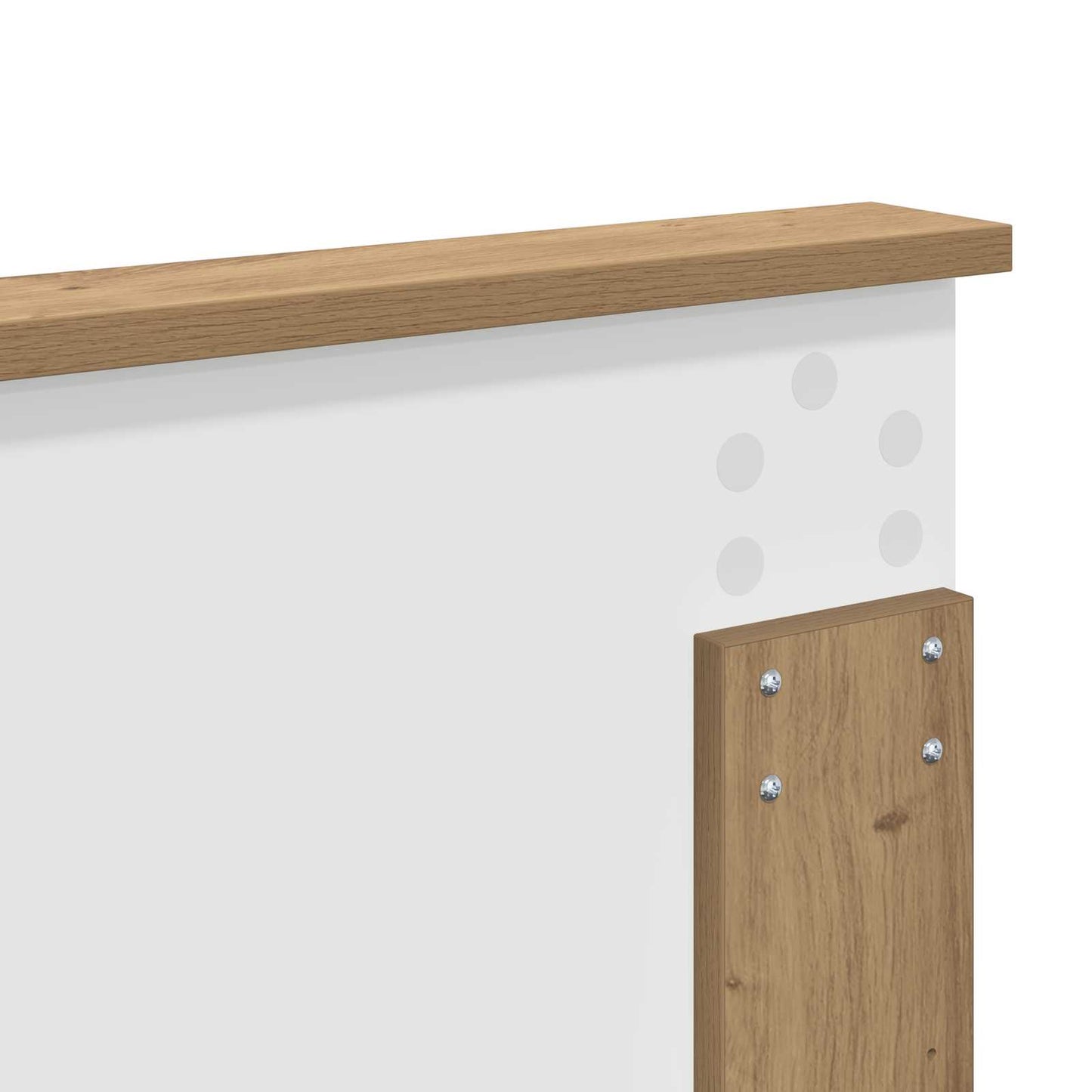 Bed Frame Artisian Oak 150 x 200 cm Solid Pine Wood