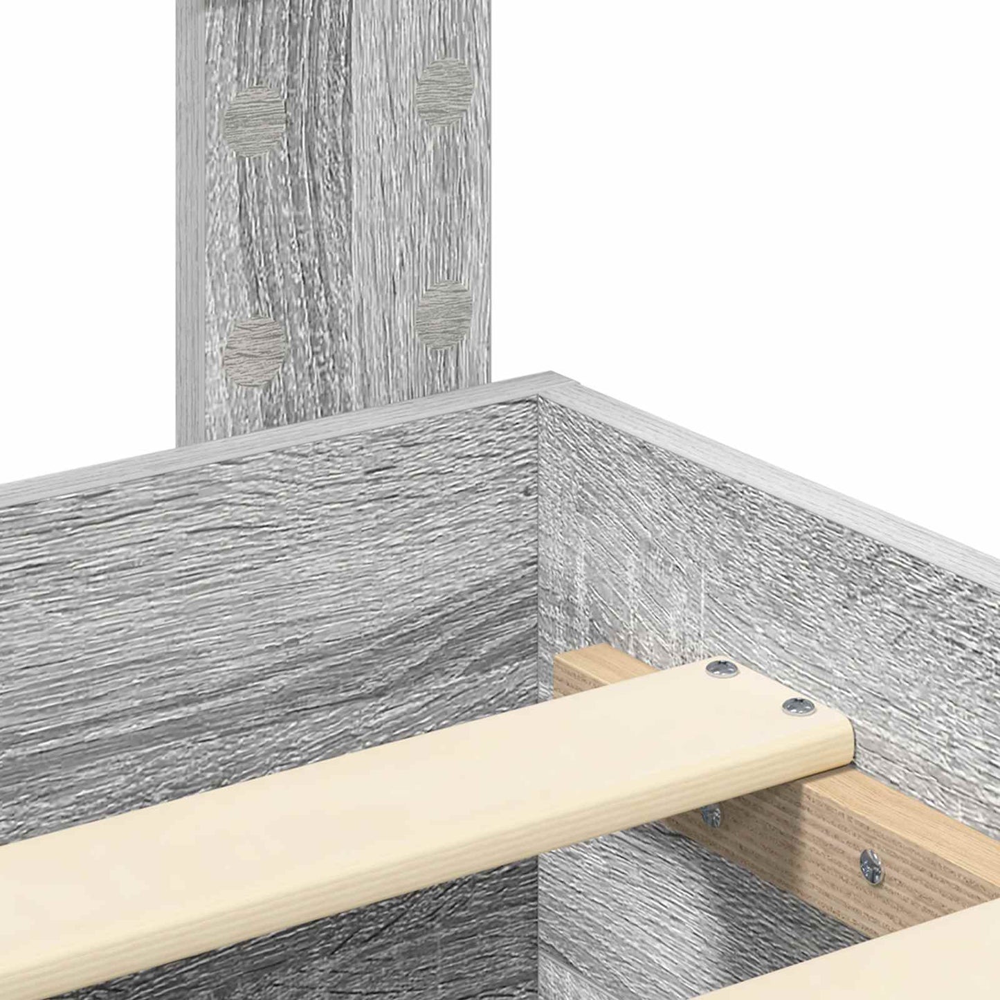 Bed Frame with Drawer Grey Sonoma 160 x 200 cm Engineered Wood