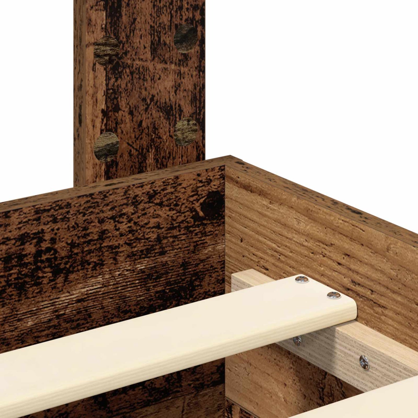 Bed Frame with Headboard Old Wood 120 x 190 cm Engineered Wood