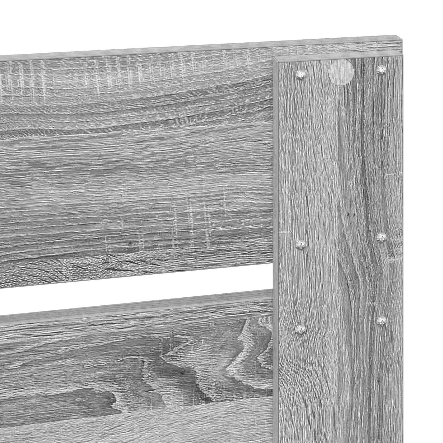 Bed Frame Grey Sonoma 75 x 190 cm Solid Pine Wood