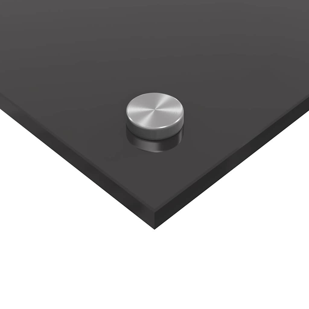 Kitchen Backsplash 2 pcs Dark Grey 100 x 50 cm Tempered Glass