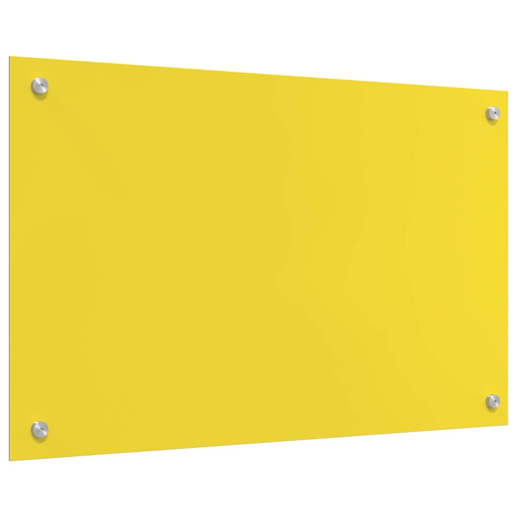 Kitchen Backsplash 2 pcs Yellow 80 x 50 cm Tempered Glass