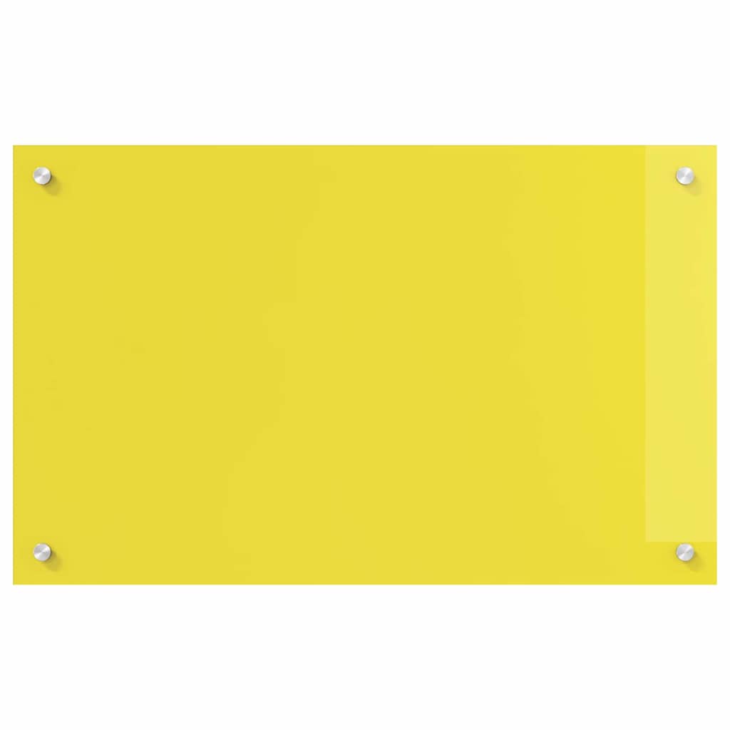 Kitchen Backsplash 2 pcs Yellow 80 x 50 cm Tempered Glass