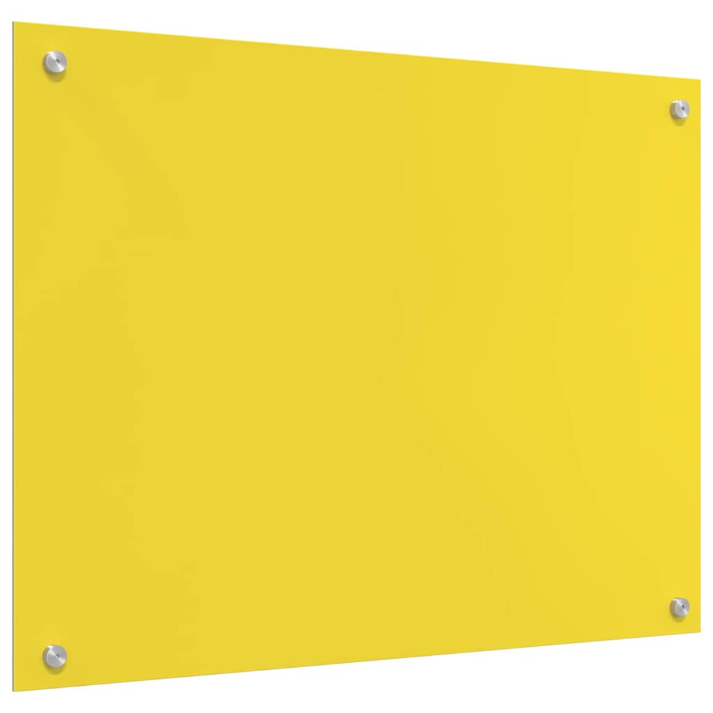 Kitchen Backsplash 2 pcs Yellow 80 x 60 cm Tempered Glass