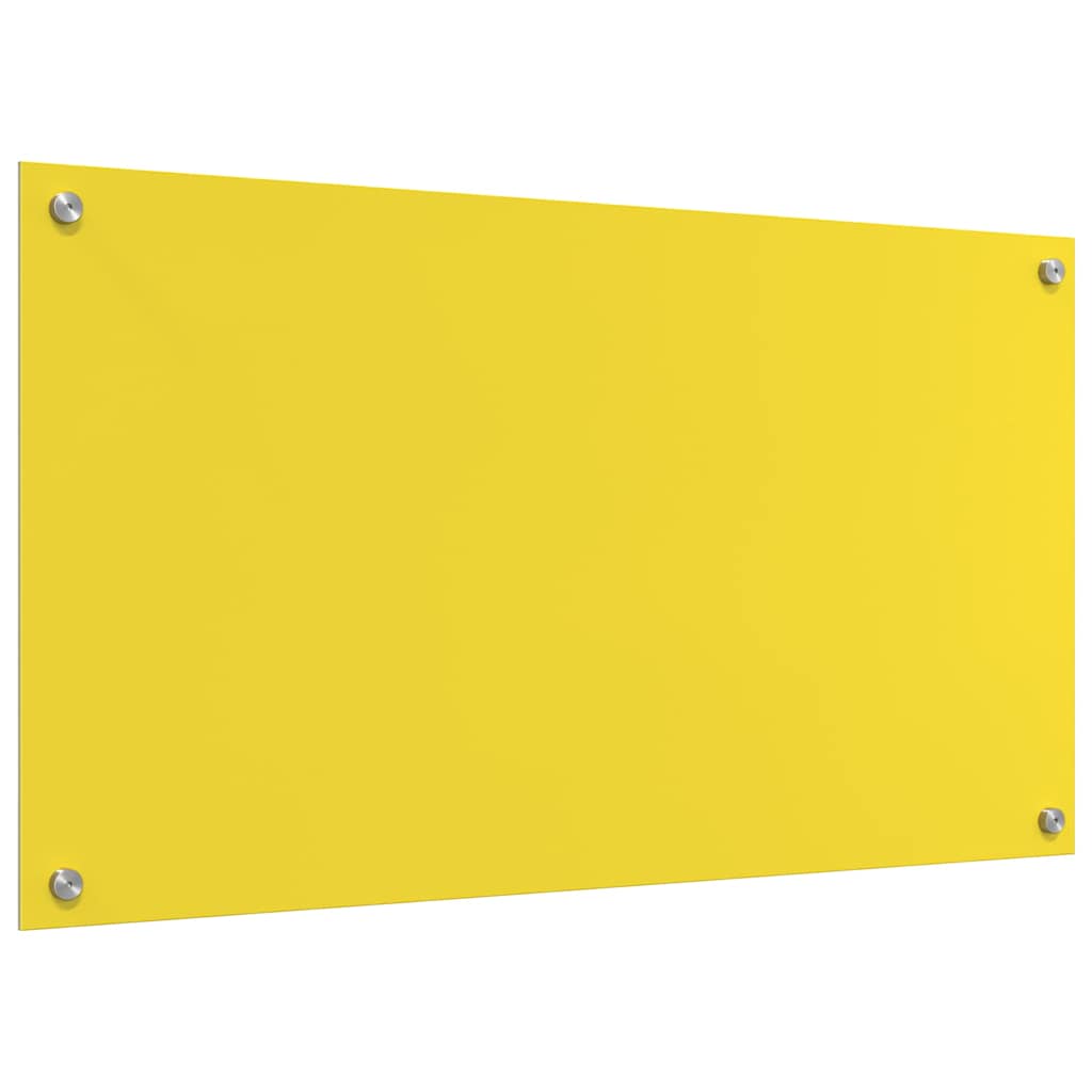 Kitchen Backsplash 2 pcs Yellow 90 x 50 cm Tempered Glass