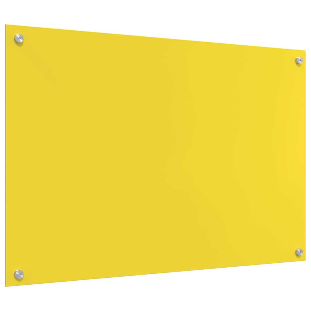 Kitchen Backsplash 2 pcs Yellow 90 x 60 cm Tempered Glass