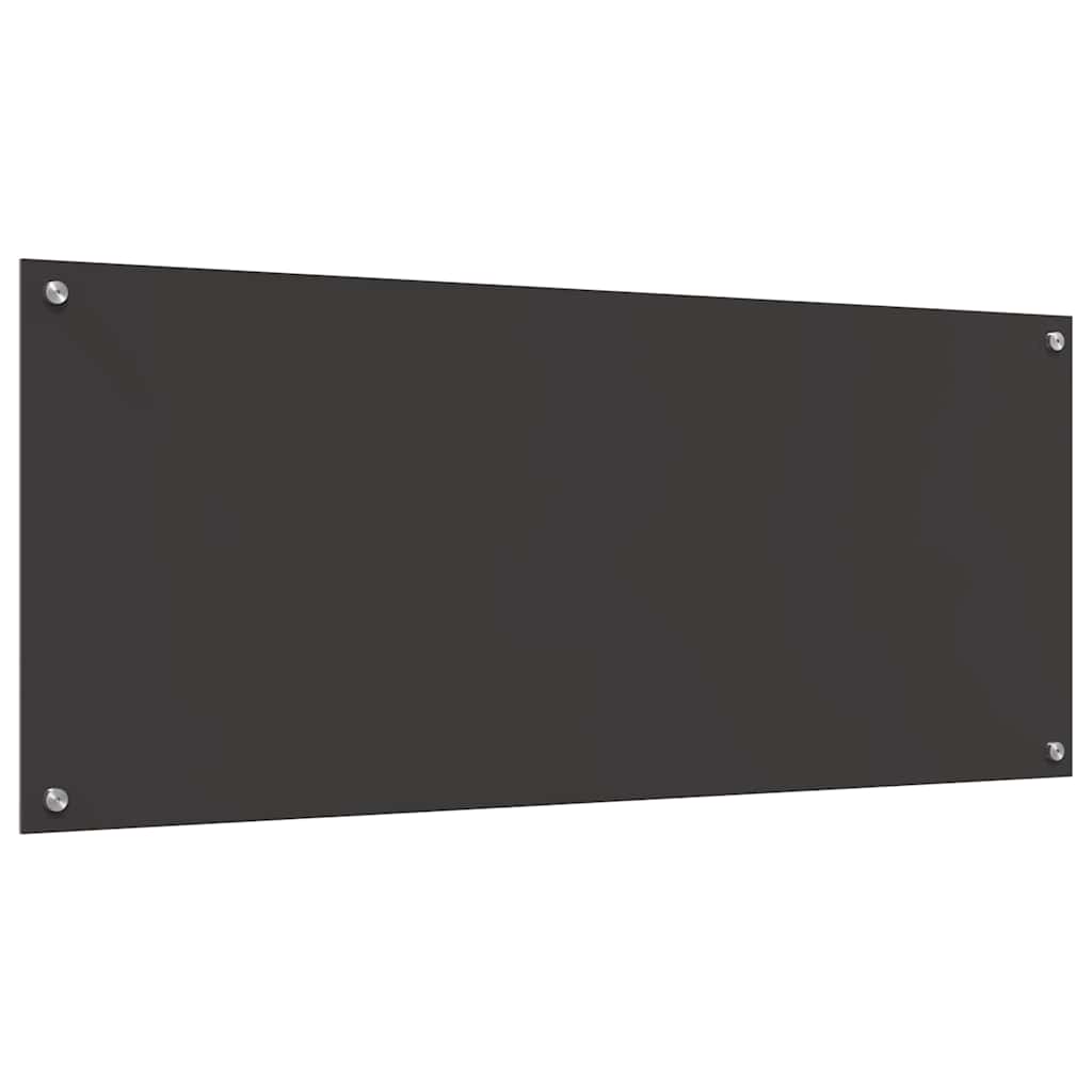 Kitchen Backsplash 2 pcs Dark Grey 120 x 50 cm Tempered Glass