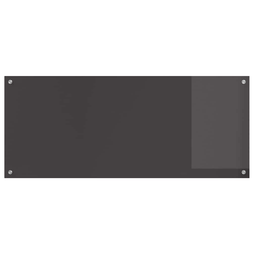 Kitchen Backsplash 2 pcs Dark Grey 120 x 50 cm Tempered Glass