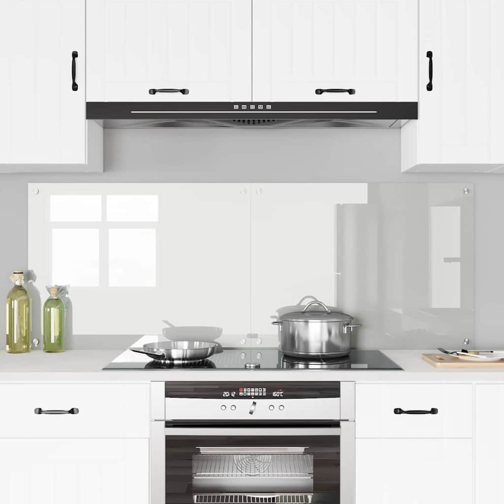 Kitchen Backsplash Transparent 80 x 60 x 0.8 cm Tempered Glass