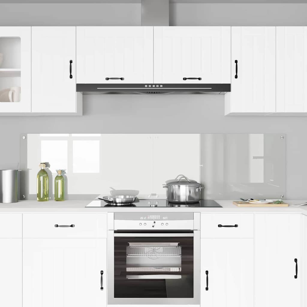 Kitchen Backsplash Transparent 100 x 50 x 0.8 cm Tempered Glass