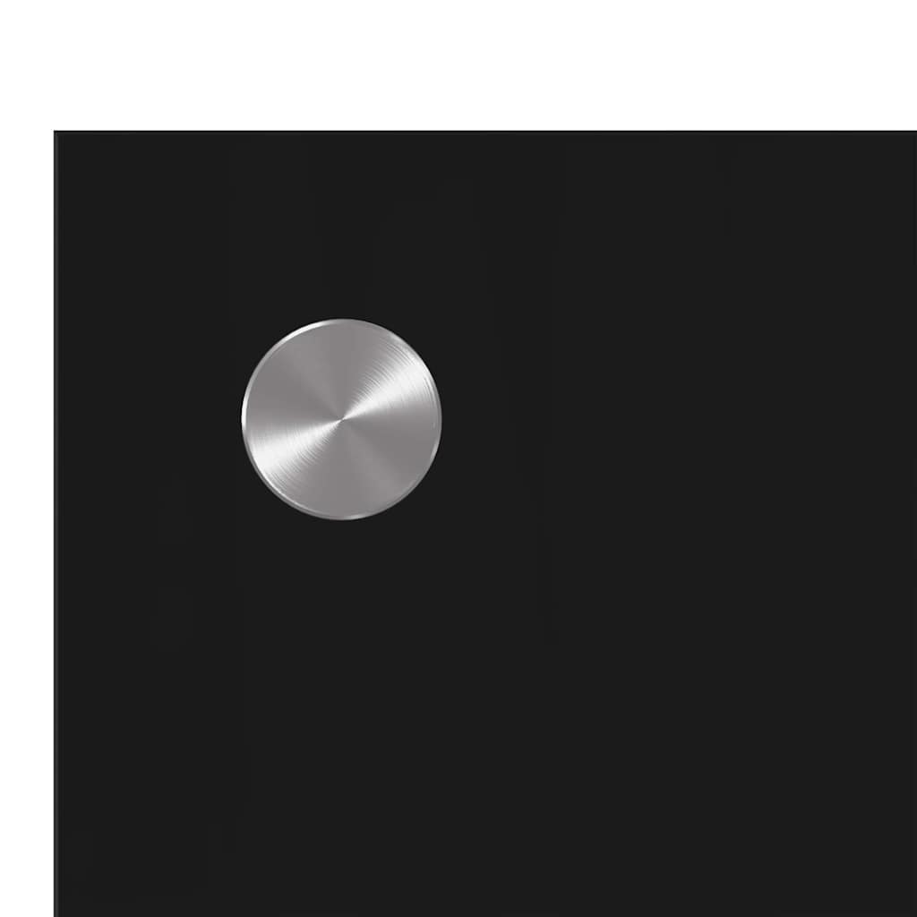 Kitchen Backsplash Black 70 x 40 x 0.8 cm Tempered Glass
