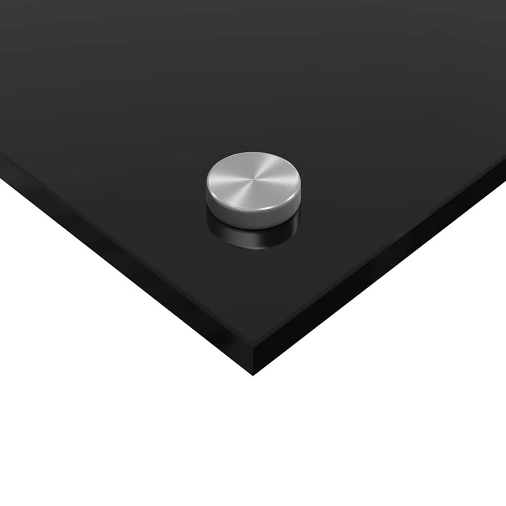 Kitchen Backsplash Black 100 x 50 x 0.8 cm Tempered Glass