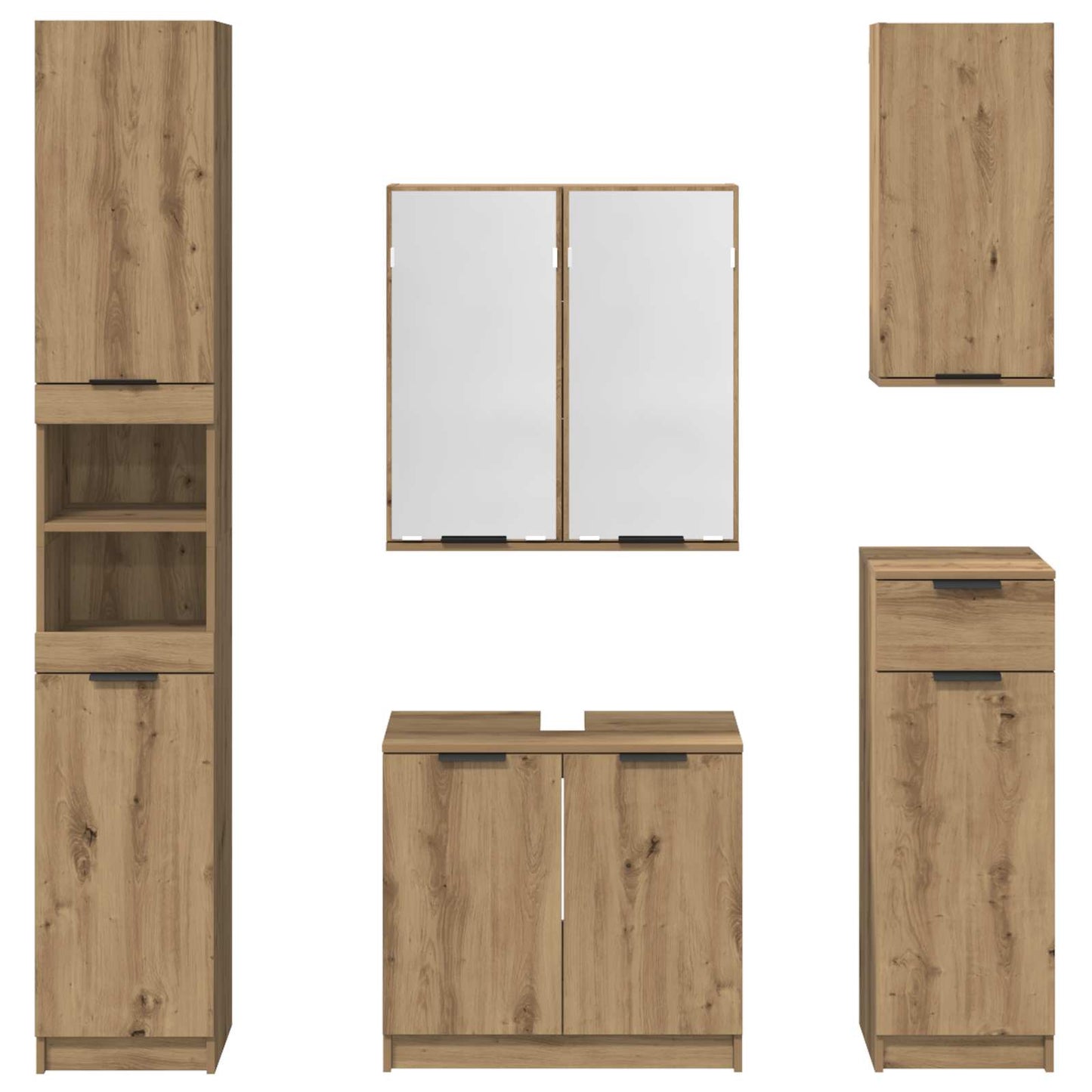 Bathroom Furniture Set 5 pcs Artisan Oak Engineered Wood
