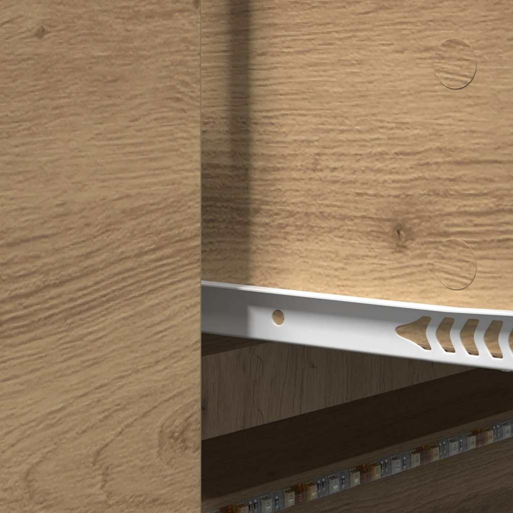 TV Cabinet with LEDs with Drawer Artisian Oak 140 x 34 x 40 cm