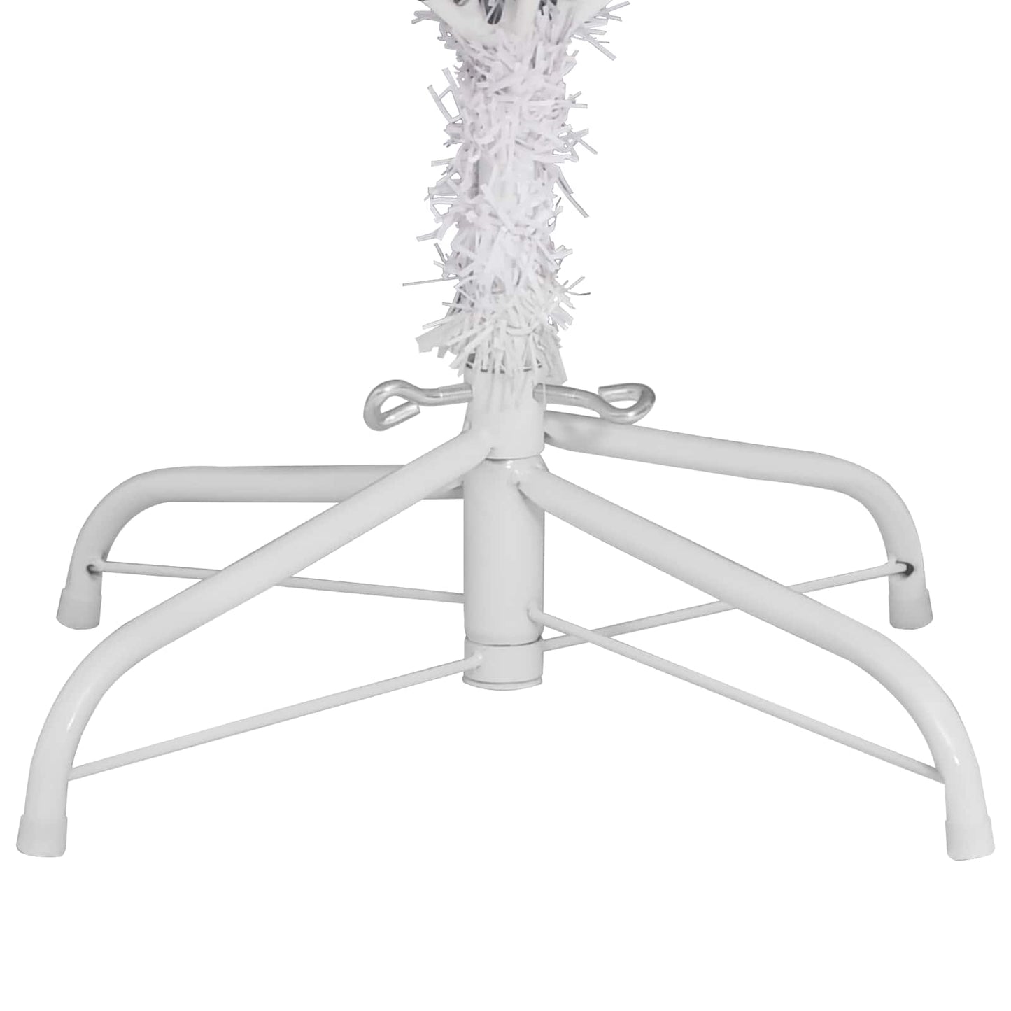 Artificial Hinged Christmas Tree White 240 cm PVC and Steel