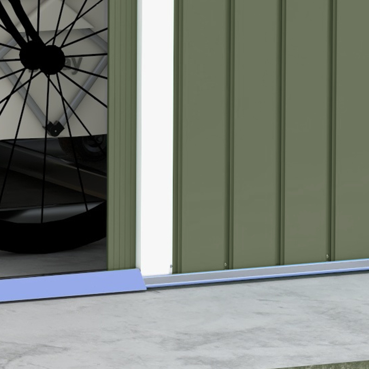 9 x 6FT Garden Metal Storage Shed Tool Box Foundation Vent & Doors Green