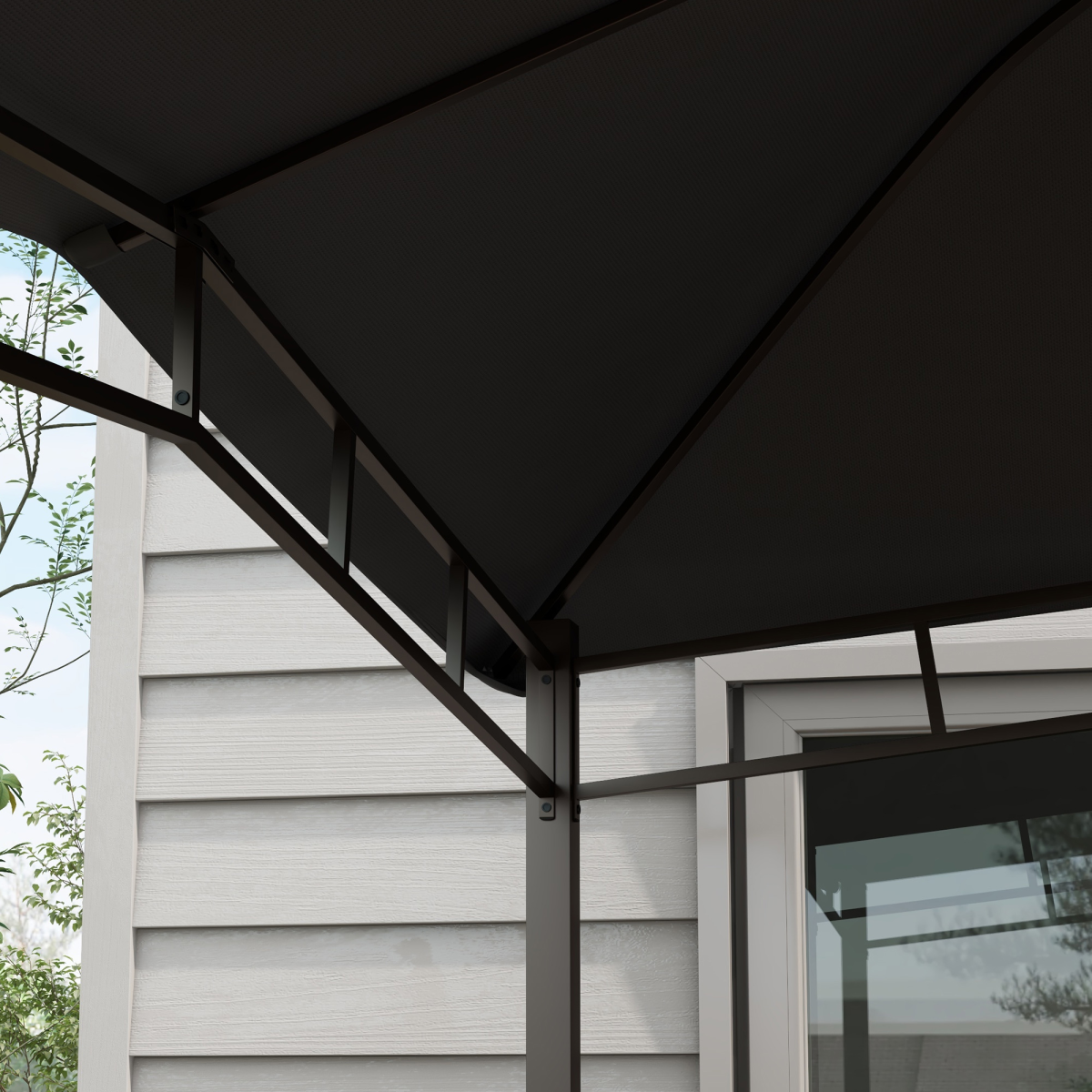 Outsunny 3x3(m) Outdoor Patio Gazebo Pavilion Canopy Tent Steel Frame Grey