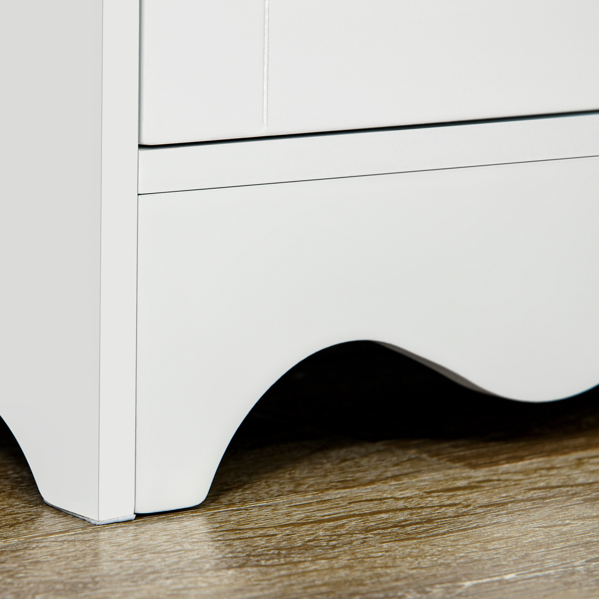 Freestanding Kitchen Cupboard 4-Door Storage Cabinet 4 Shelves, White