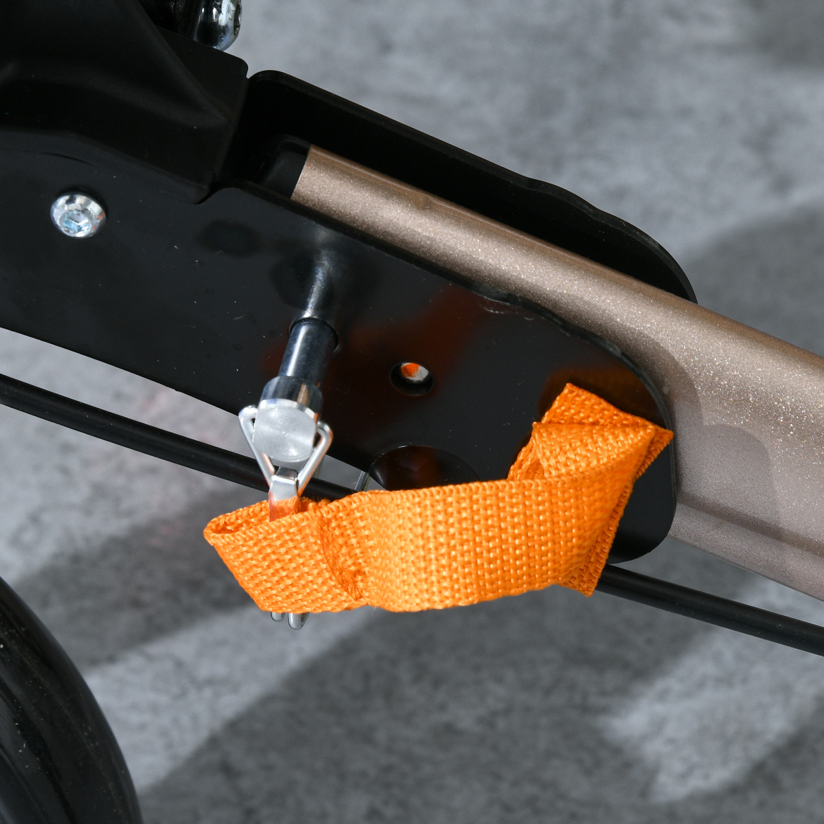 4 Wheel Rollator Walker with Seat Adjustable Mobility Walker with Bag, Gold Tone