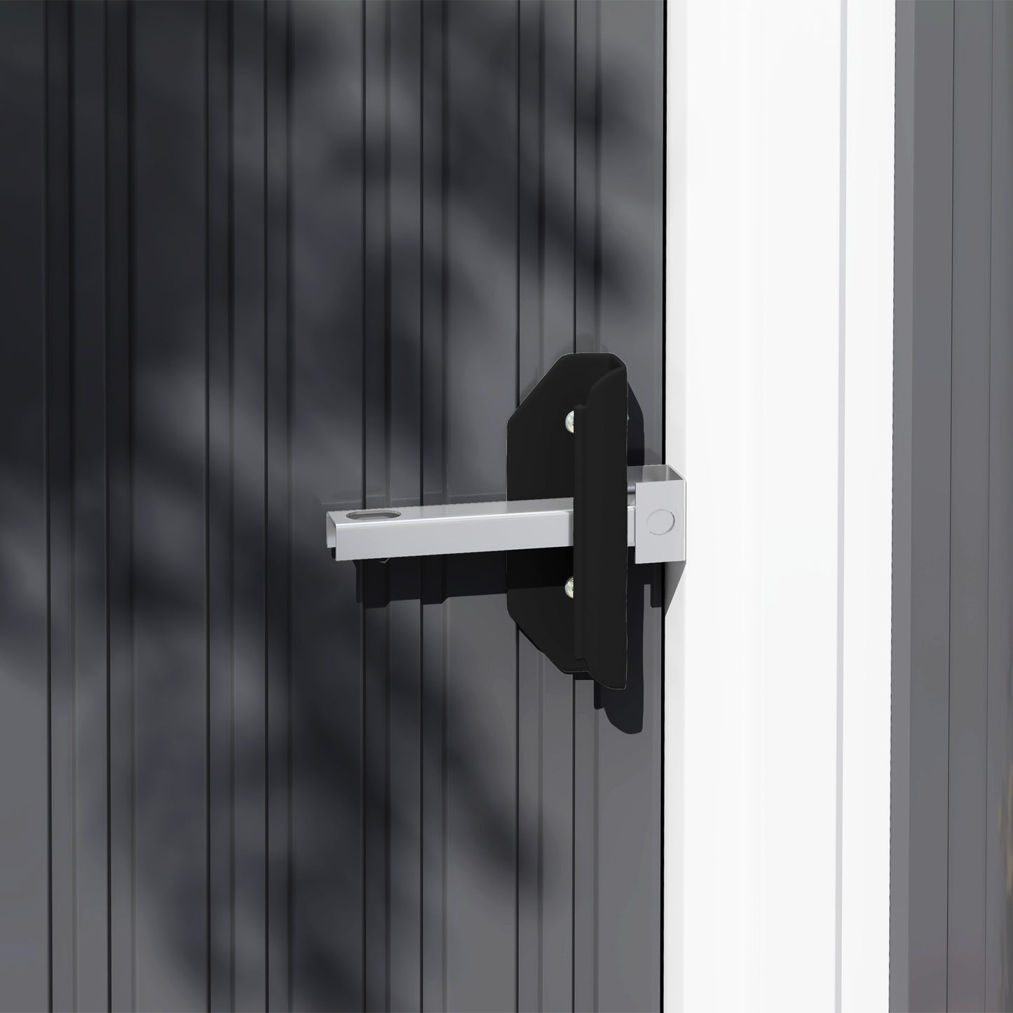 Outsunny 5 x 3ft Garden Storage Shed Sliding Door Sloped Roof Tool, Grey